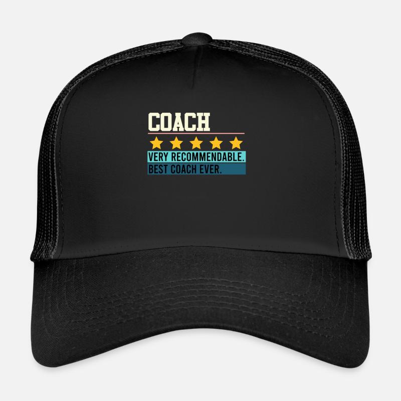 Tennis Coach 5 étoiles Note Best Coach ever - Casquette trucker  - noir/noir