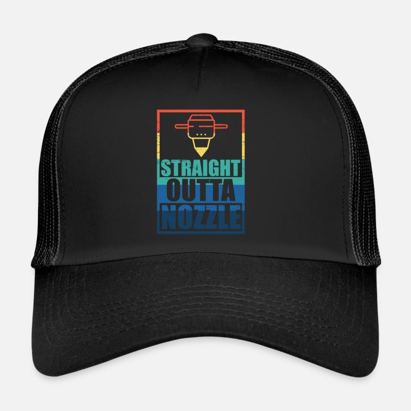 3d Print Printer 3d Printer Printing Gift - Trucker Cap - black/black