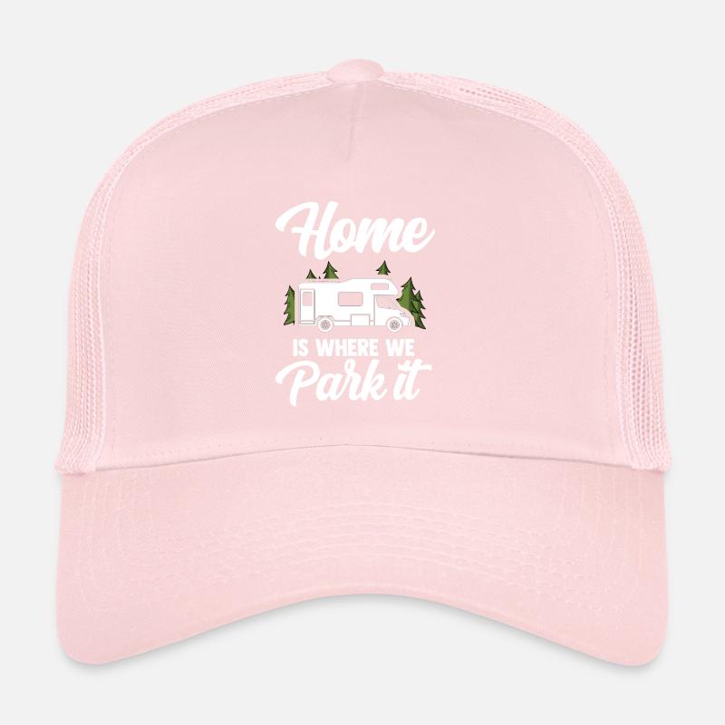 Camping Tshirt Caravan Camping Campfire Caravan Trucker Cap
