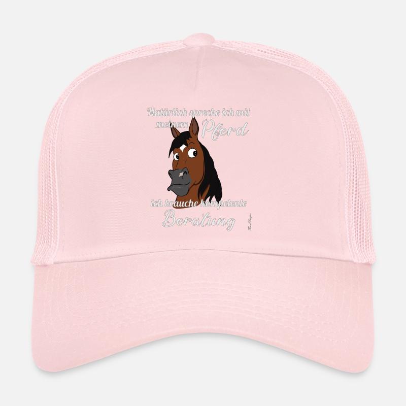Lustiger Pferde Spruch mit Comic Pony Kopf süßes Trucker Cap