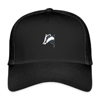 Süßes Dachs Geschenk - Trucker Cap - Schwarz/Schwarz - Vorne