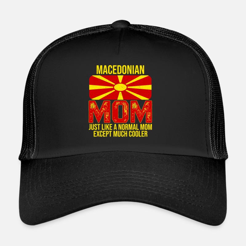 Macedonian Mom drapeau de la Macédoine du Nord pour Mère Casquette trucker 