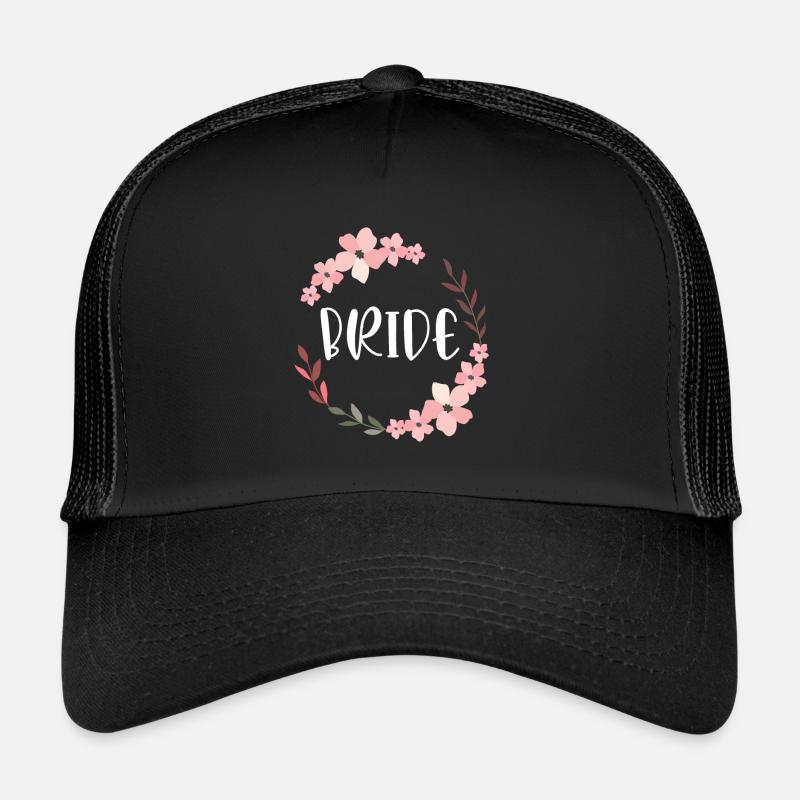 Braut Spruch Hochzeit Schmuck Heirat Junggesellin - Trucker Cap - Schwarz/Schwarz