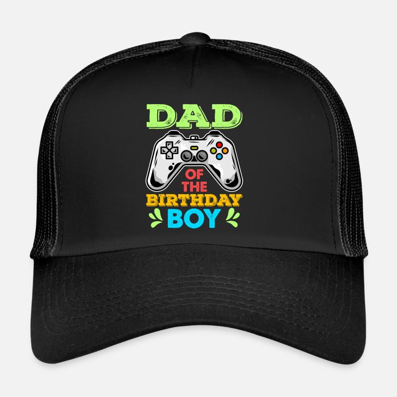 Papa de l’anniversaire du jeu vidéo Anniversaire Casquette trucker 