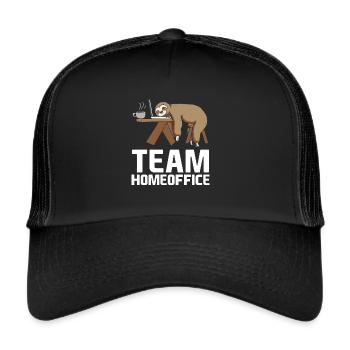 Team Home Office Sloth Home Office 2021 - Trucker Cap - black/black - Front