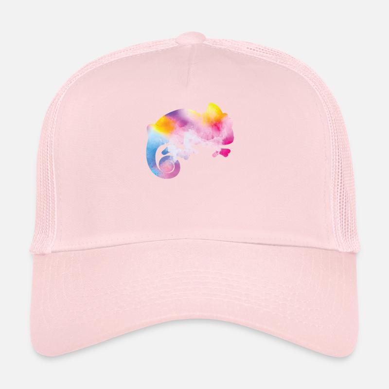 Chameleon Watercolor Trucker Cap
