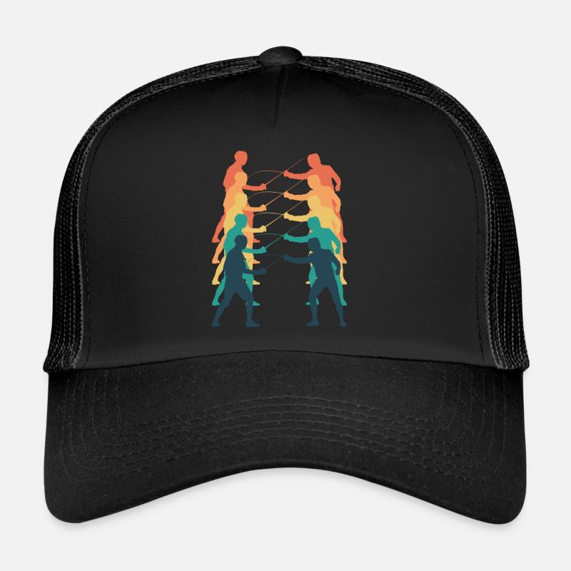 Clôture Rétro - Casquette trucker  - noir/noir