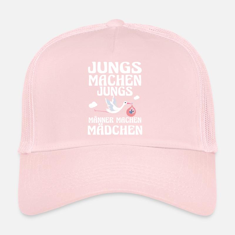 Jungs machen Jungs Männer machen Mädchen Storch Trucker Cap