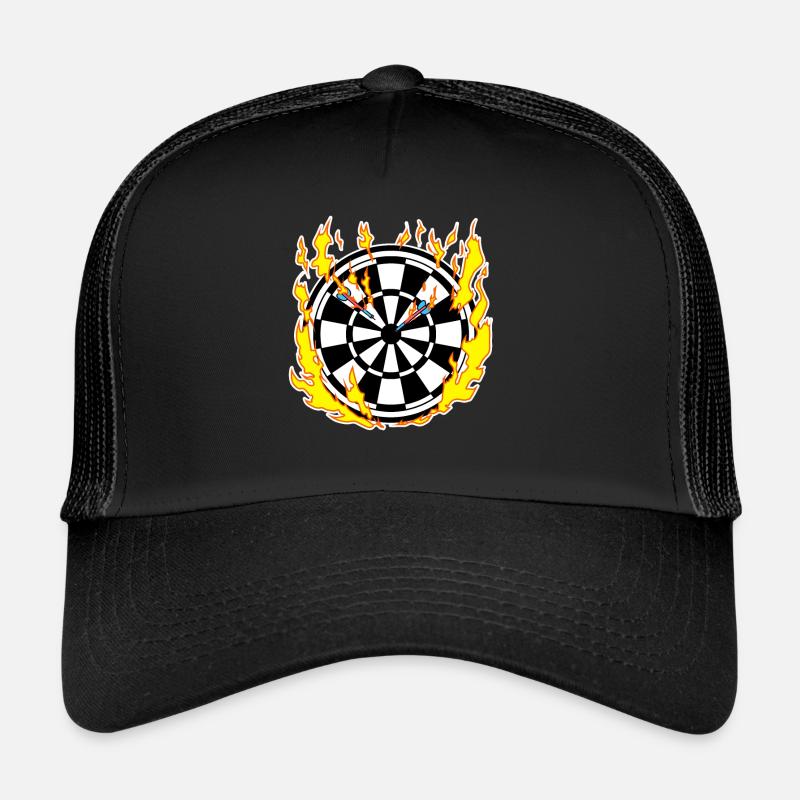 Jeu de fléchettes en feu - Casquette trucker - noir/noir