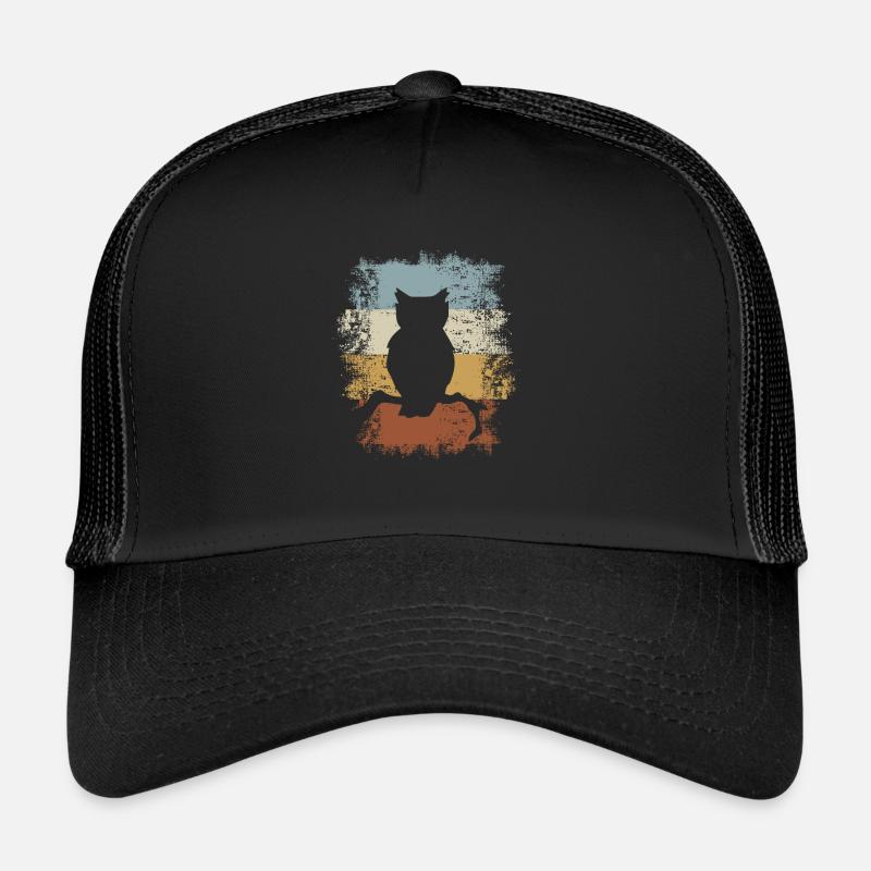 Retro Vintage Eule auf einem Ast Trucker Cap