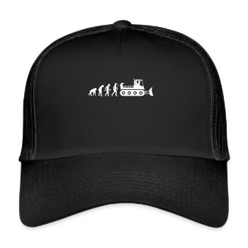 Evolution Snow Groomer Snowcat Snow Driver - Trucker Cap - black/black - Front