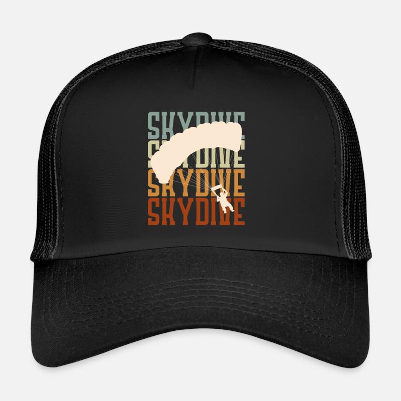 Skydiver Vintage Logo Fallschirmspringer Retro Trucker Cap