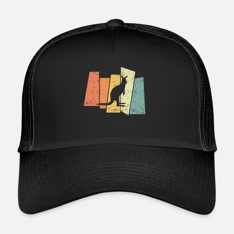 Vintage Retro Kangaroo Kangaroo marsupial Casquette trucker 