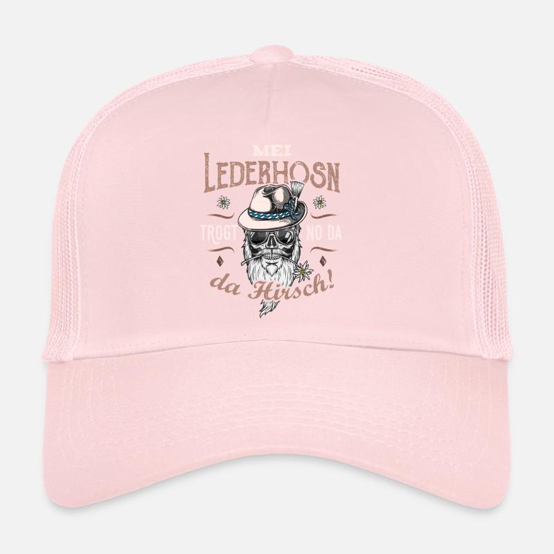 Lustige Sprüche Mei Lederhosn Hirsch Trucker Cap