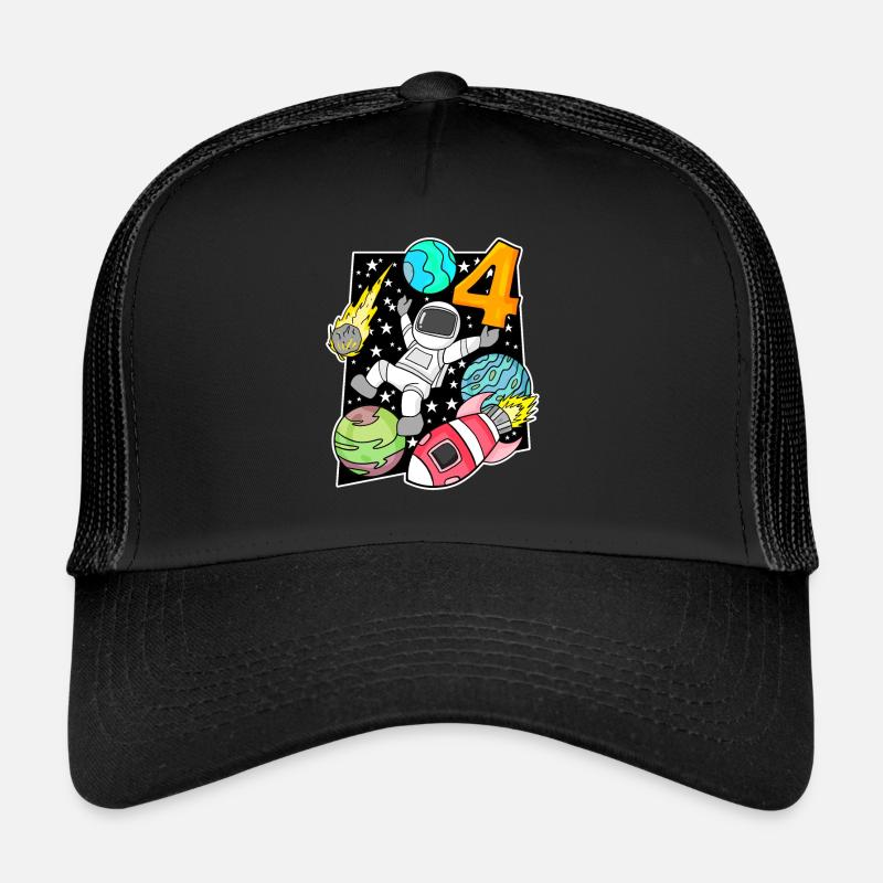 4. Geburtstag Astronaut Jungen Kindergeburtstag Trucker Cap