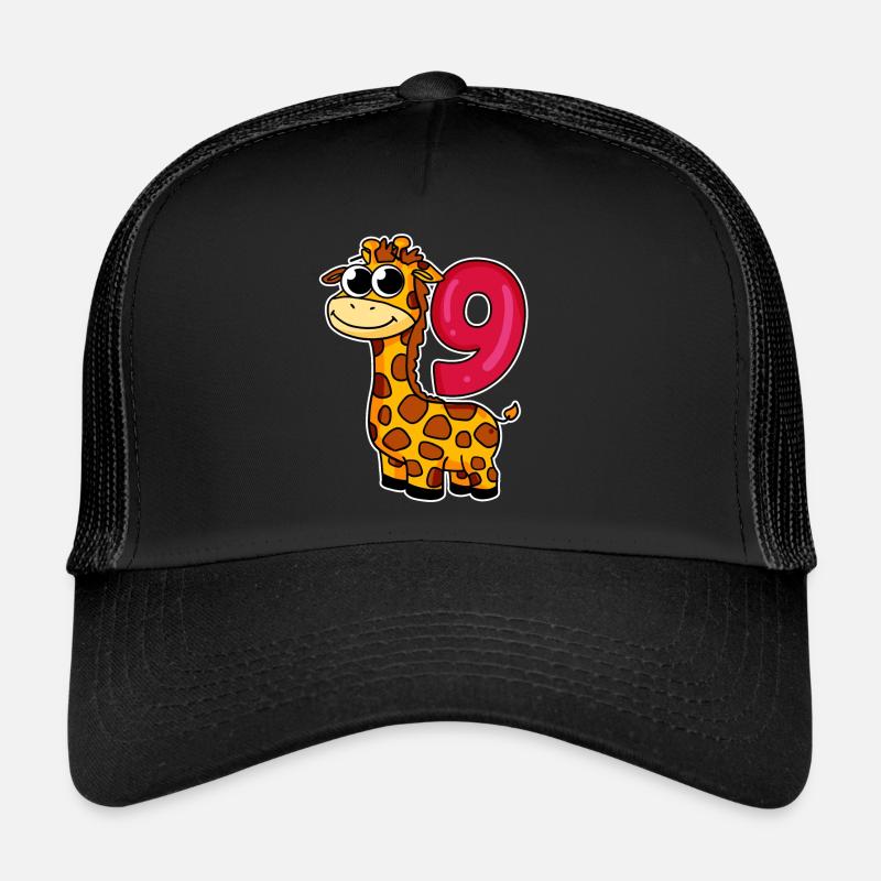 9 anniversaire Girafe - 9 ans Casquette trucker 