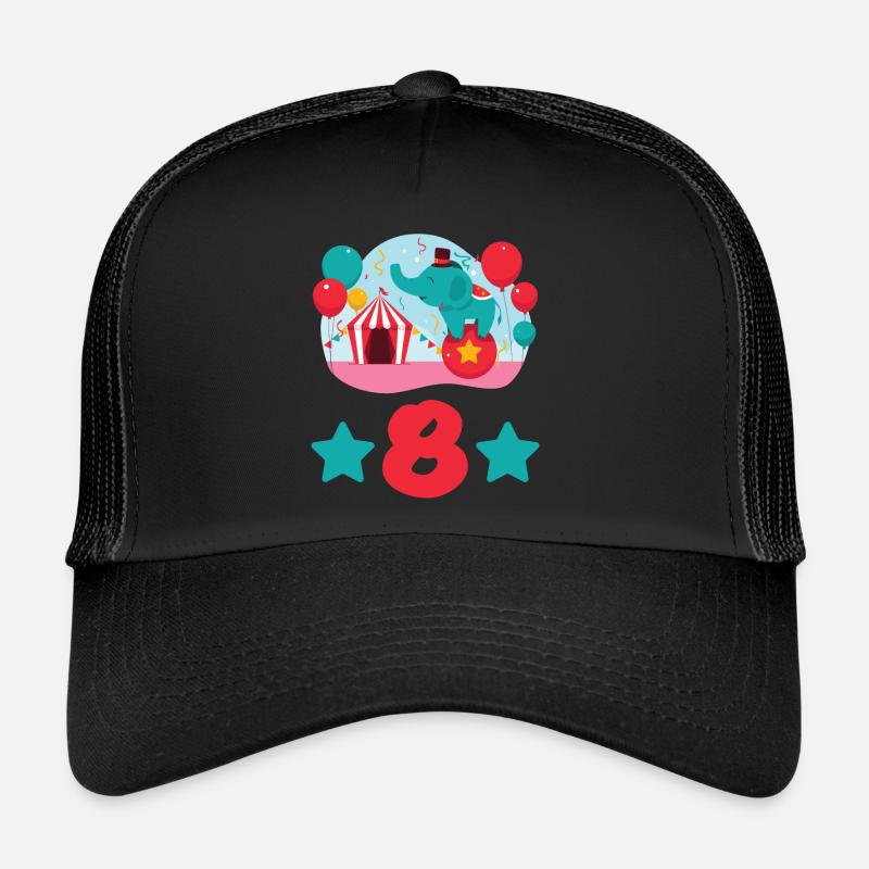 8 ans éléphant cirque anniversaire d’enfant cadeau Casquette trucker 