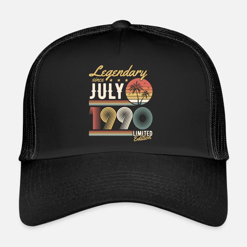 Legendary Since July 1990 Limited Edition - Trucker Cap - Schwarz/Schwarz