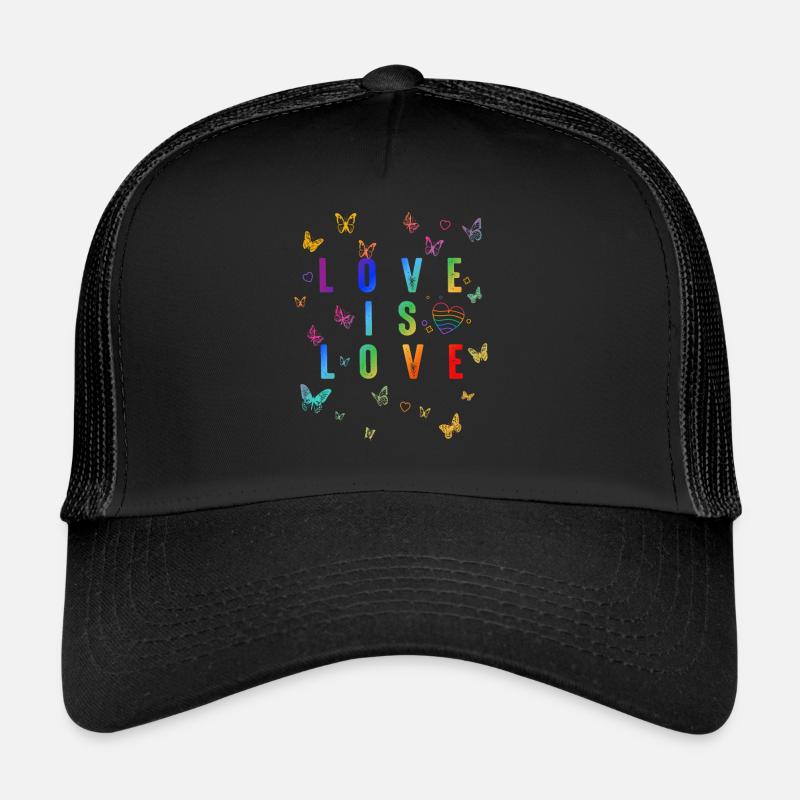 L’amour, c’est l’amour ! Déclaration Gay Pride LGBTQI+ Casquette trucker 