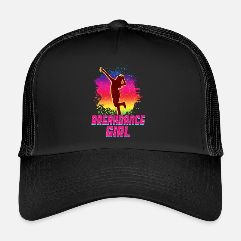 Breakdance Mädchen Tänzerin - Trucker Cap - Schwarz/Schwarz