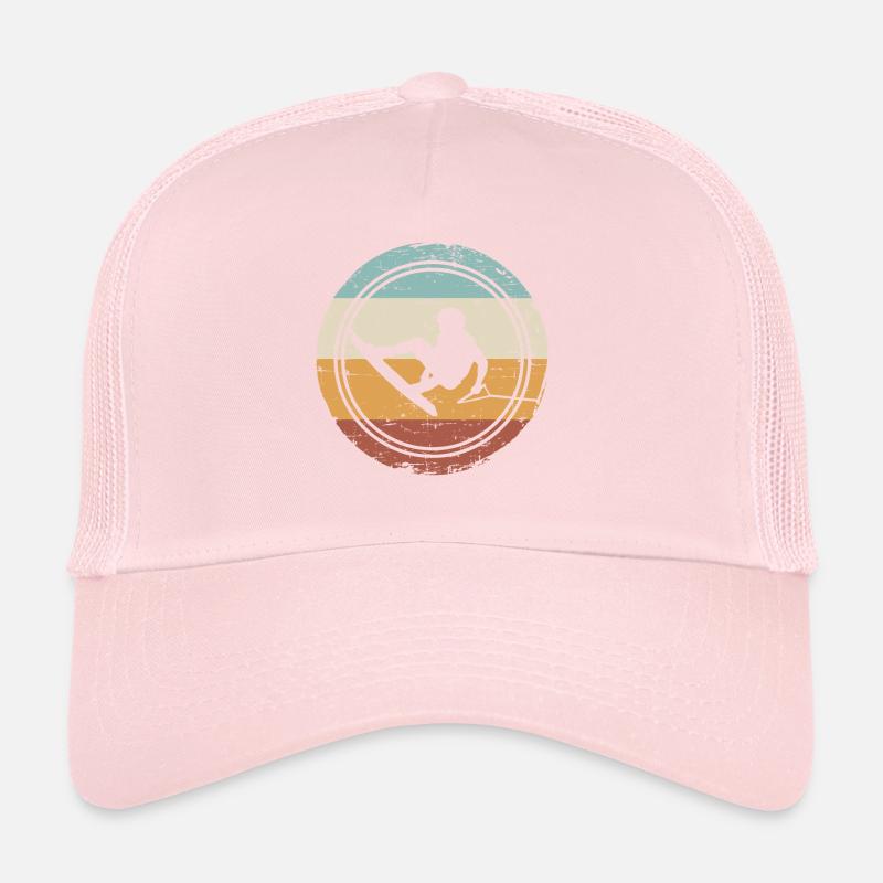Retro Vintage Wakeboard Wakeboarder Wakeboarding Trucker Cap
