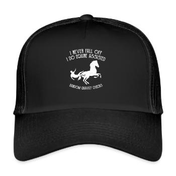 Horse Equine Assisted Gravity Checks - Trucker Cap - black/black - Front