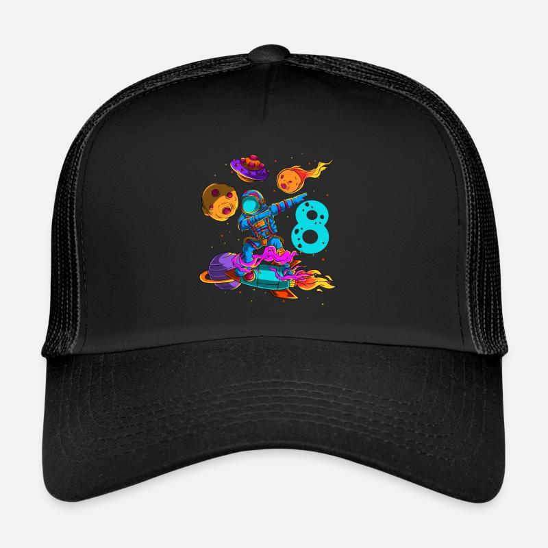 Astronaut In Space 8th Birthday Trucker Cap
