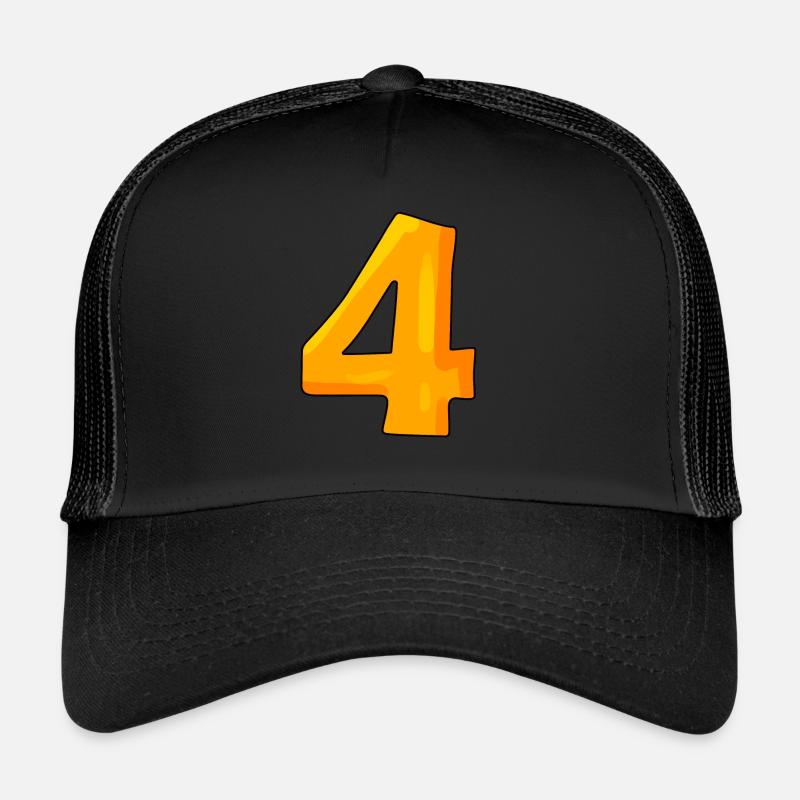 4 - Casquette trucker  - noir/noir