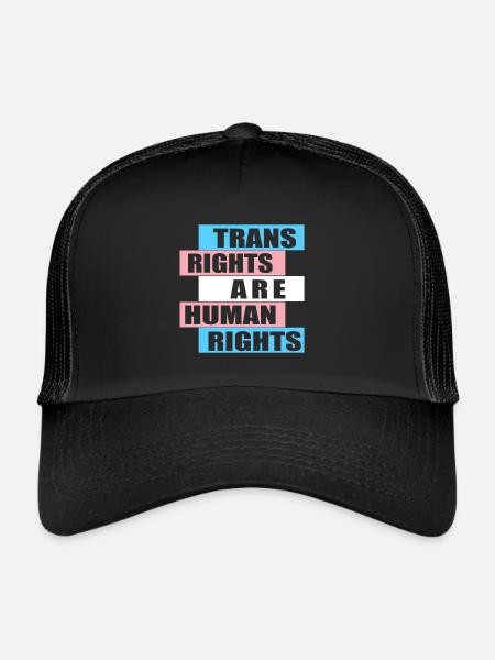 Trans Rights are Human Rights - Trucker Cap - Schwarz/Schwarz