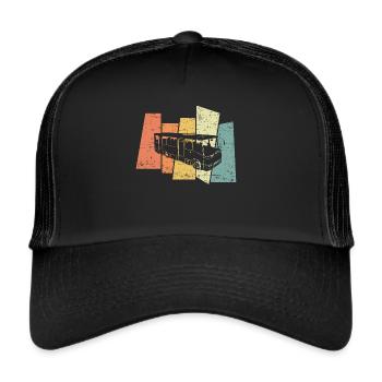 Retro Bus Driver Profession Transporter Bus - Trucker Cap - black/black - Front