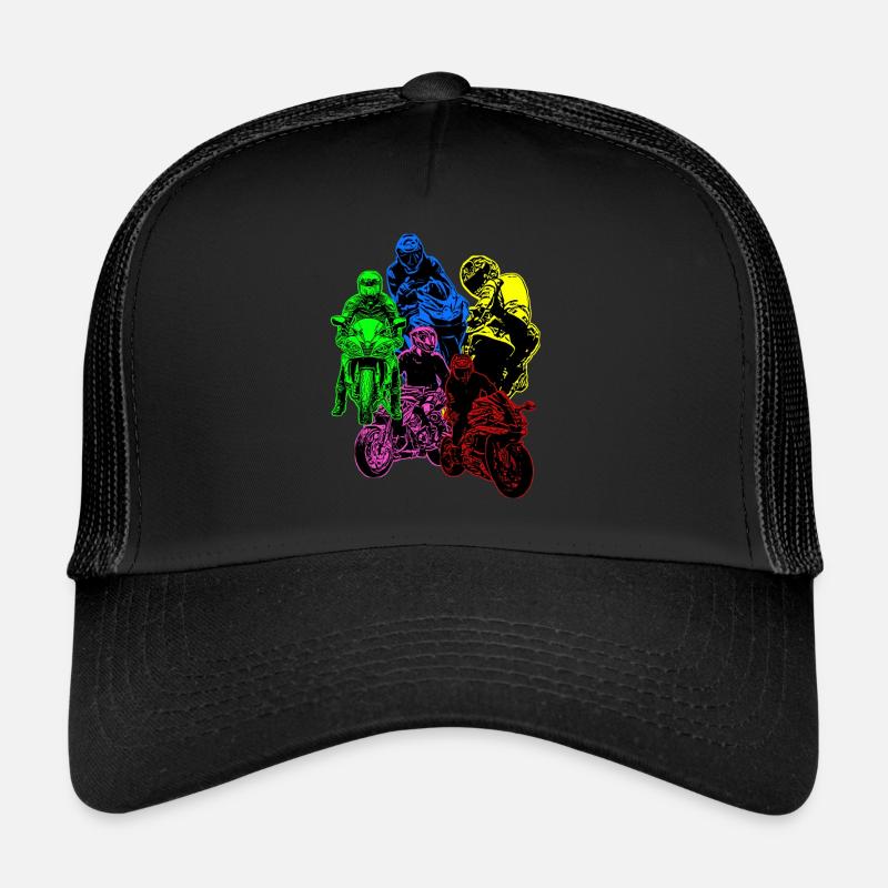 Motorcycle Lifestyle / Motorrad / Motorräder biker - Trucker Cap - Schwarz/Schwarz