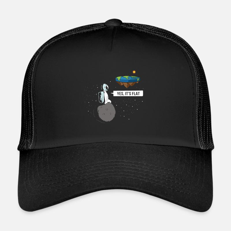 Yes It’s Flat astronaute Lune Flat Earth Society Casquette trucker 