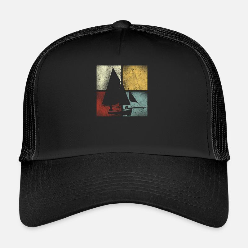 Sailing Sailboat Vintage Retro Casquette trucker 