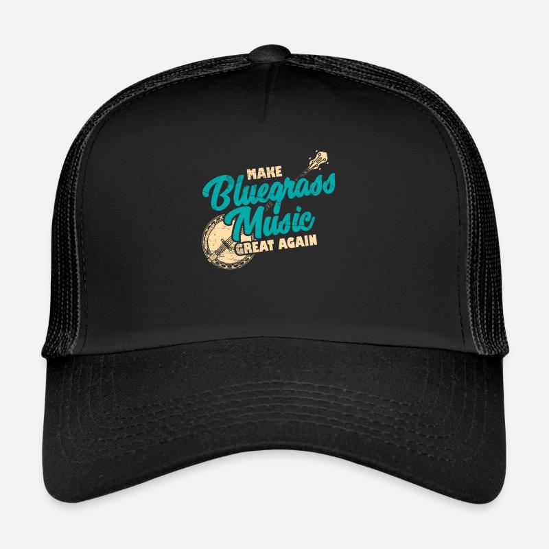 Bluegrass Banjo Gitarre Trucker Cap