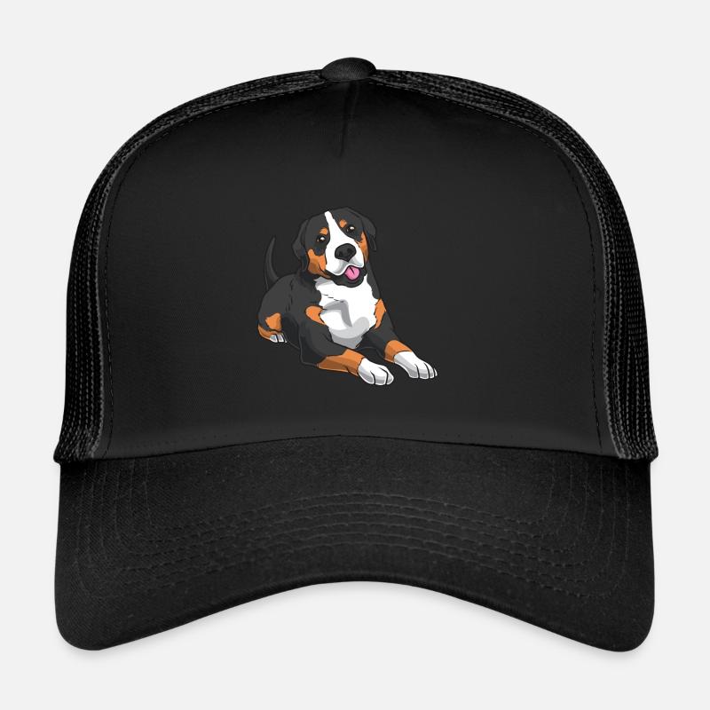 Grosser Schweizer Sennenhund - Trucker Cap - Schwarz/Schwarz