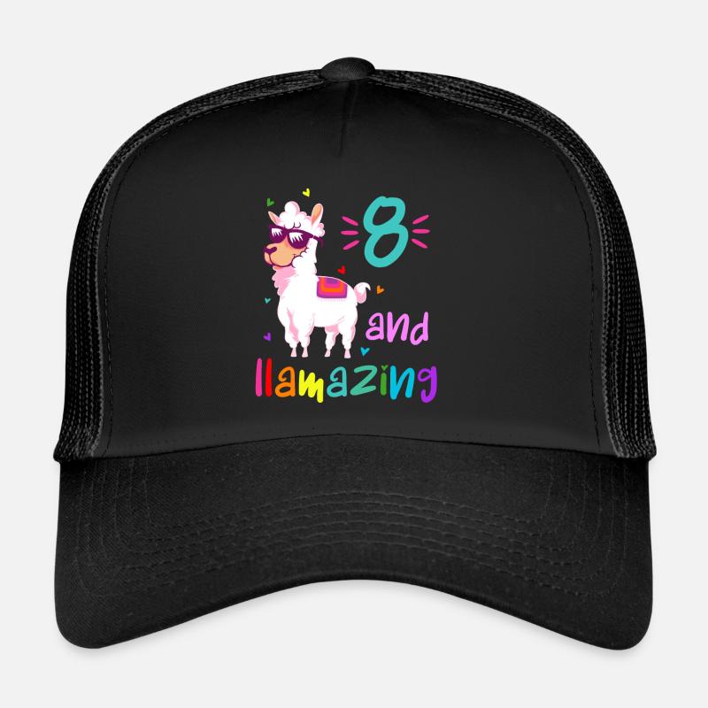 8 and llamazing Casquette trucker 