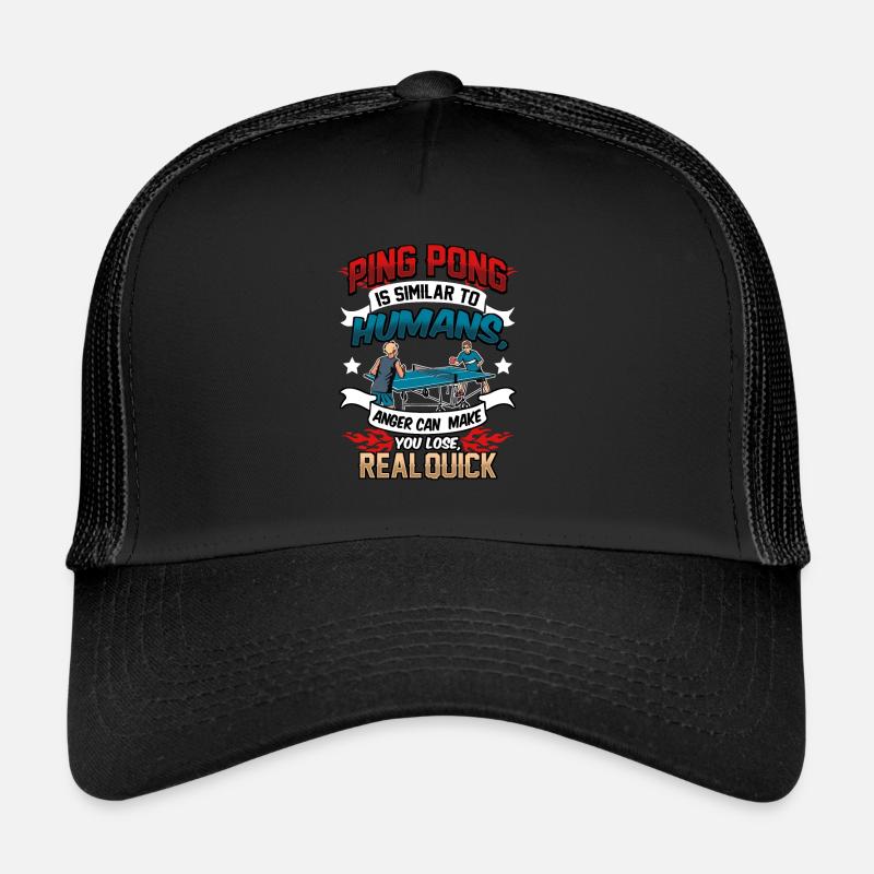 Control Table Tennis Table Tennis Player Ping Pong Trucker Cap