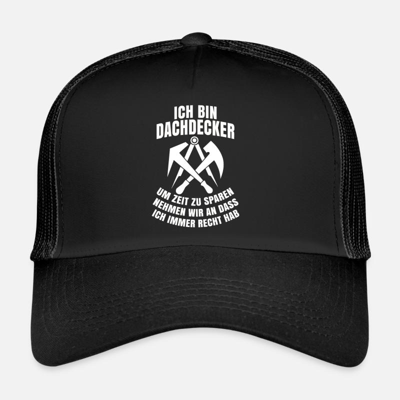 Dachdecker - Trucker Cap - Schwarz/Schwarz