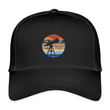 Telescope Space Planets Solar System Astronomy - Trucker Cap - black/black - Front