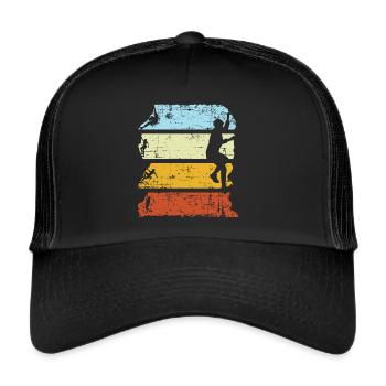 Vintage Mountain Climber Climbing Bouldering - Casquette trucker  - noir/noir - Devant