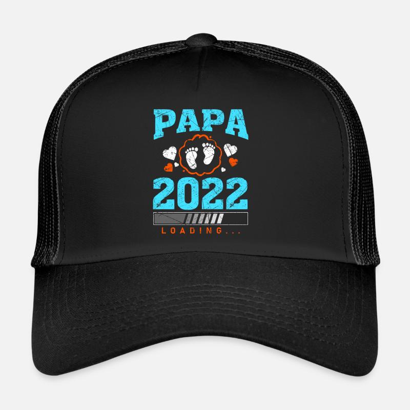 Papa 2022 Loading Father-to-be Saying Gift Trucker Cap