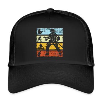 Firefighter Firefighter Firefighter Retro - Trucker Cap - black/black - Front