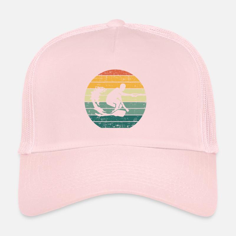 Retro Wakeboard Sunset Wakeboarder Wakeboarding Trucker Cap