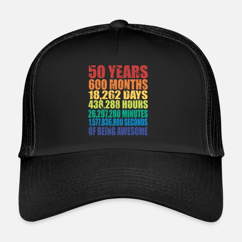 Drôle de cadeau d’anniversaire de 50e anniversaire, compte à rebours d’âge Casquette trucker 