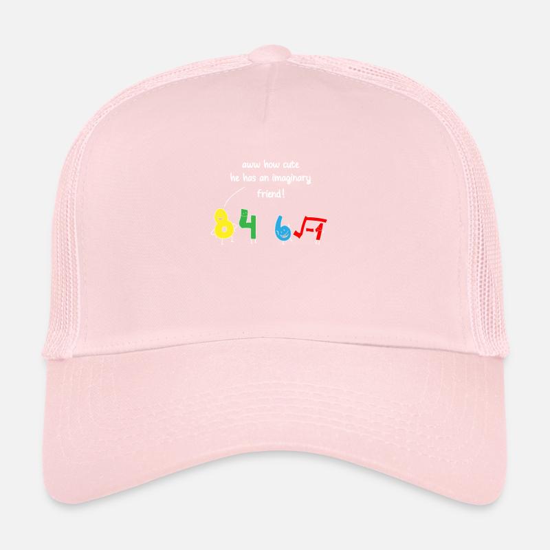 How Cute He Has An Imaginary Friend Mathematics Trucker Cap