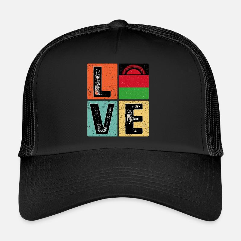 I Love Malawi Malawi Drapeau Malawi Casquette trucker 