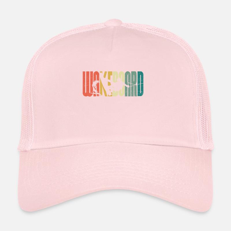 Retro Wakeboard Sunset Wakeboarder Wakeboarding Trucker Cap