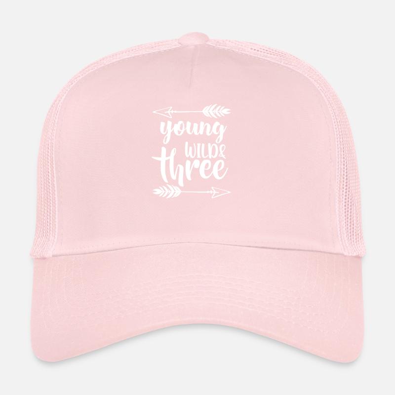 young wild & and three 3 drei Geburtstag Trucker Cap