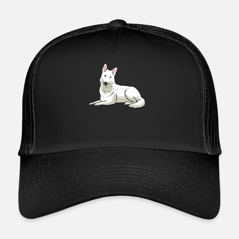 White Swiss Shepherd Trucker Cap