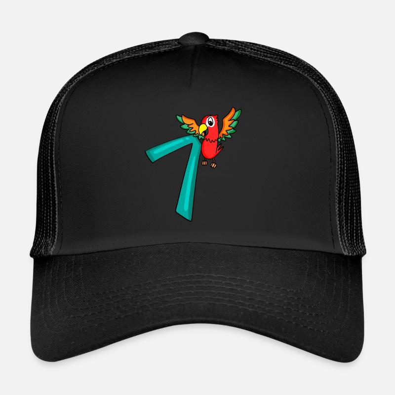 7th Birthday Parrot - 7 years old gift Trucker Cap